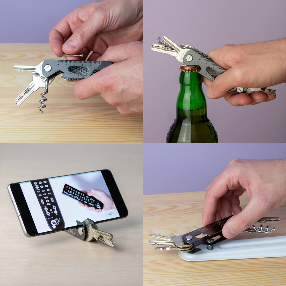 Froster Daugiafunkcis raktų organizatorius su įrankiais ir instrukcija