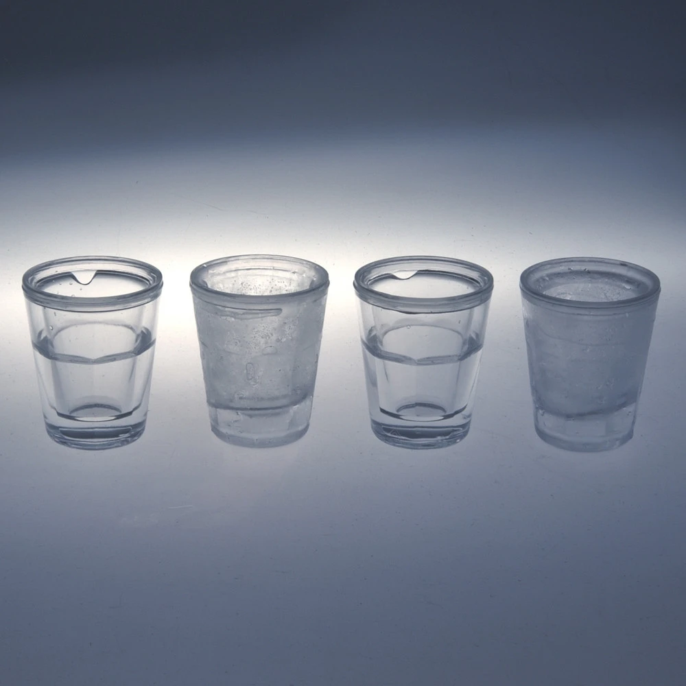 Froster Dvigubų sienelių šalto alkoholio taurelės su užpildymu, 50 ml, vyrams, patvarios