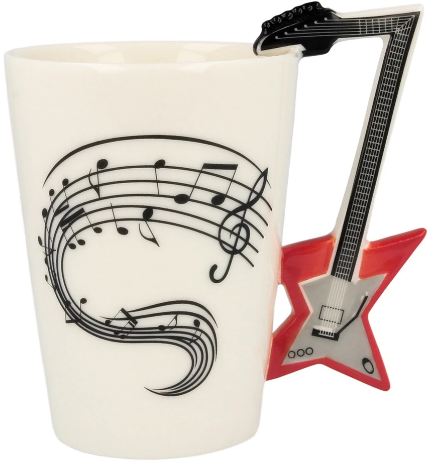 Froster Elegantiška muzikinio instrumento formos puodelis, muzikos mylėtojams
