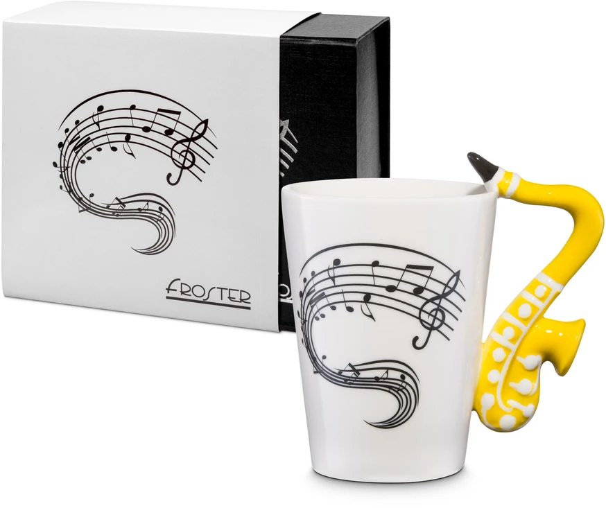 Froster Elegantiška muzikinio instrumento formos puodelis, muzikos mylėtojams