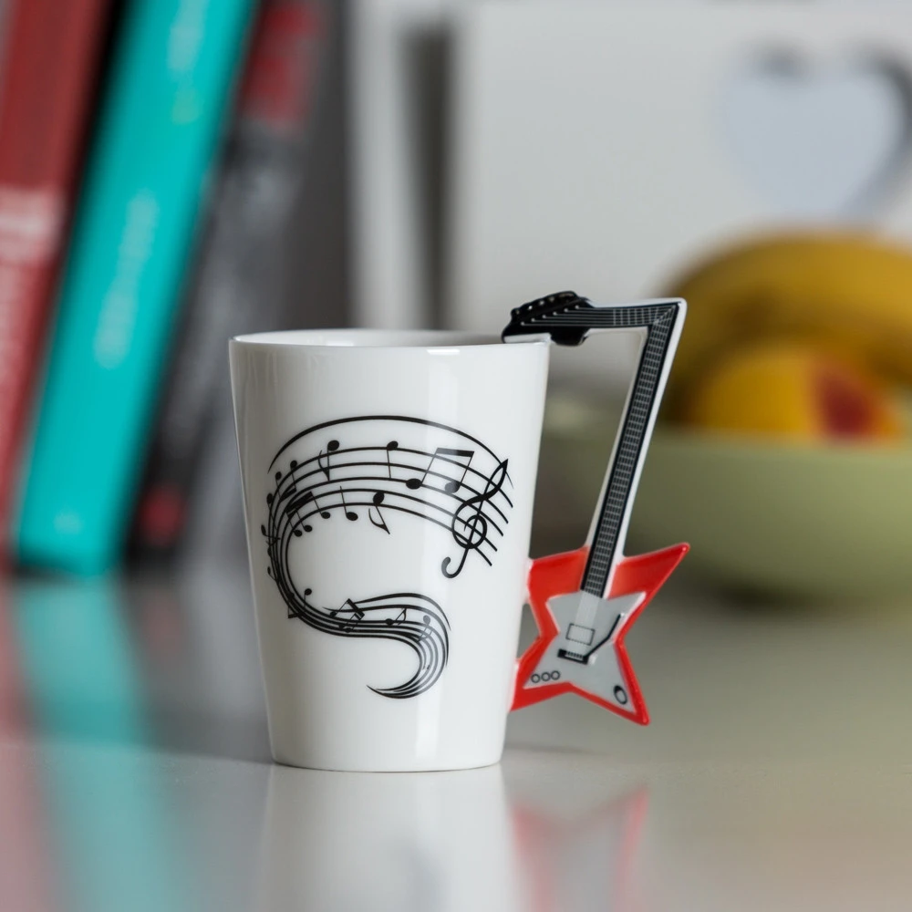 Froster Elegantiška muzikinio instrumento formos puodelis, muzikos mylėtojams