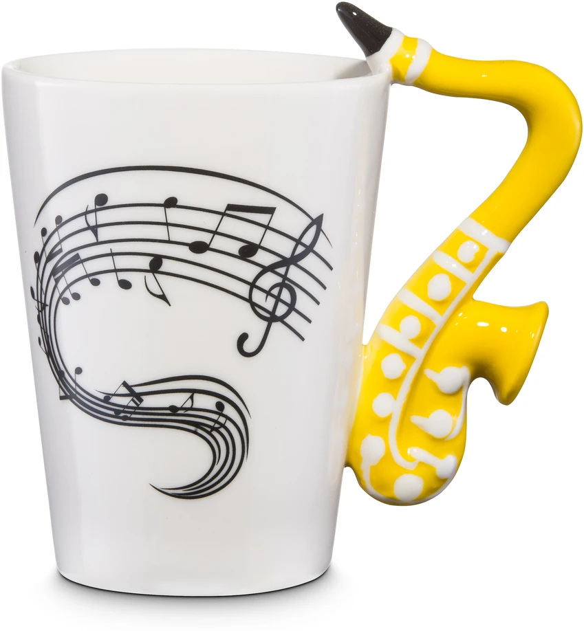 Froster Elegantiška muzikinio instrumento formos puodelis, muzikos mylėtojams