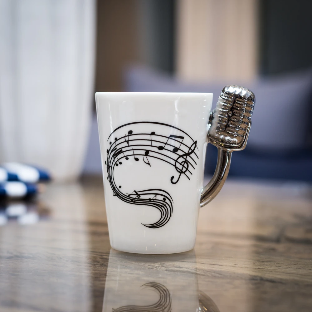 Froster Elegantiška puodelio rankena mikrofono formos, dainininkams ir kalbėtojams