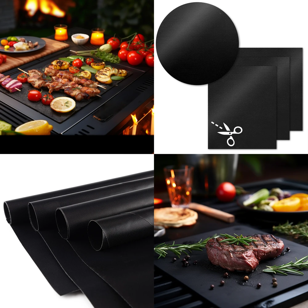 Froster Elegantiškas vyriškas BBQ įrankių rinkinys tėčiui, nerūdijančio plieno, juodas
