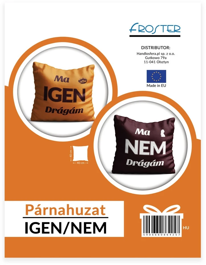 Froster Pagalvės užvalkalas su įspėjimu „Saugotis ugnies“