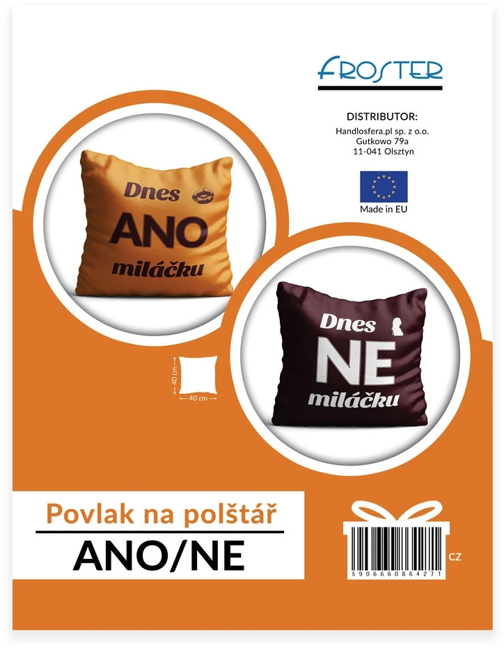 Froster Pagalvės užvalkalas su įspėjimu „Laikytis nuo ugnies“