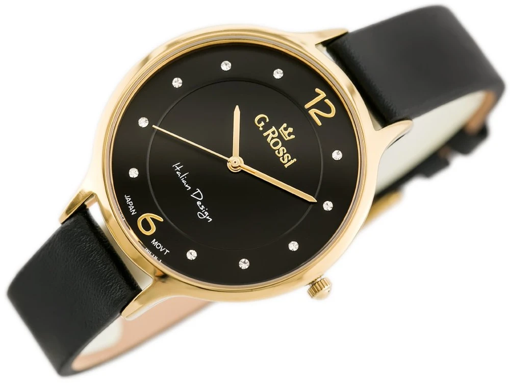 Laikrodis G. ROSSI 10411A-1A2 WOMEN'S WATCH ON BASE (zg714f) + BOX