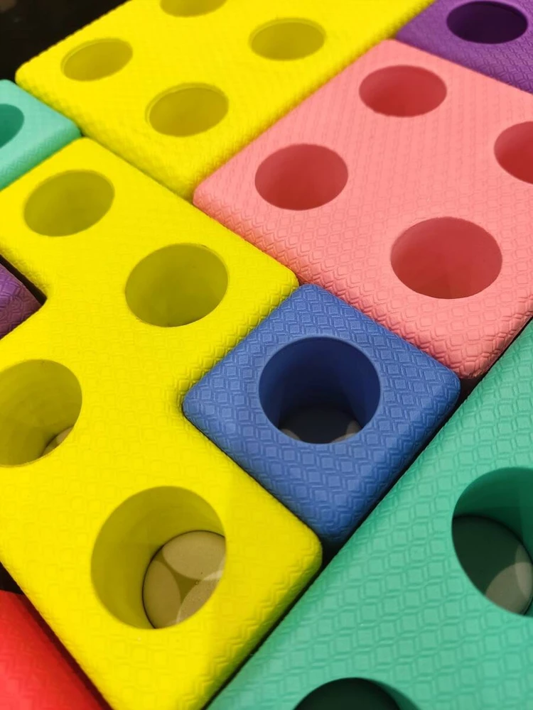 Gearjoy Dideli putplasčio Tetris kaladėlių rinkinys vaikams nuo 3 metų, 45 elementai