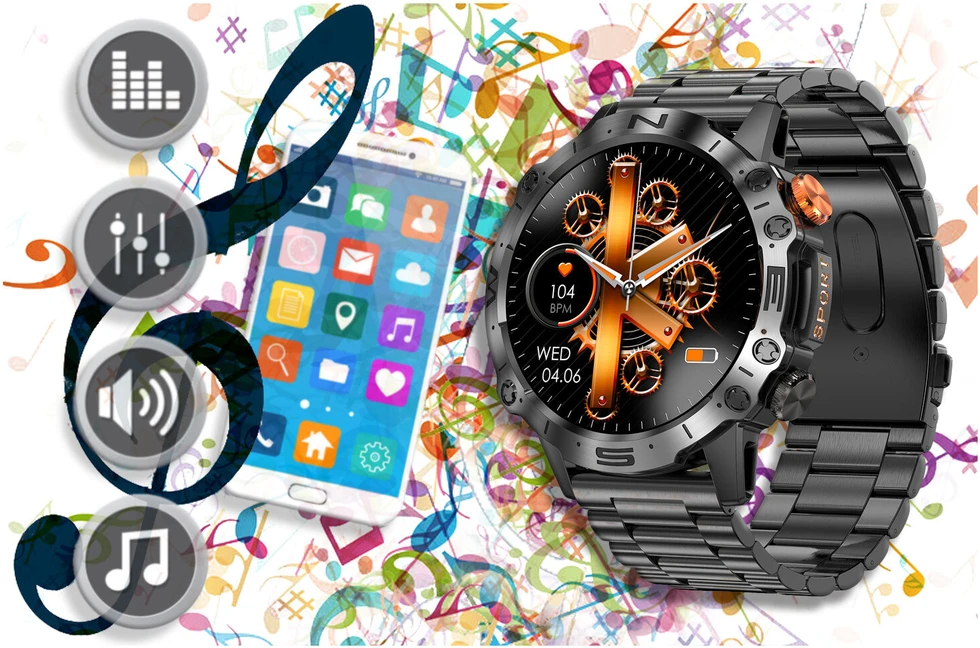 GRAVITY GT20-1 MEN'S Išmanusis laikrodis - AMOLED, ADDITIONAL BELT (sg024a)