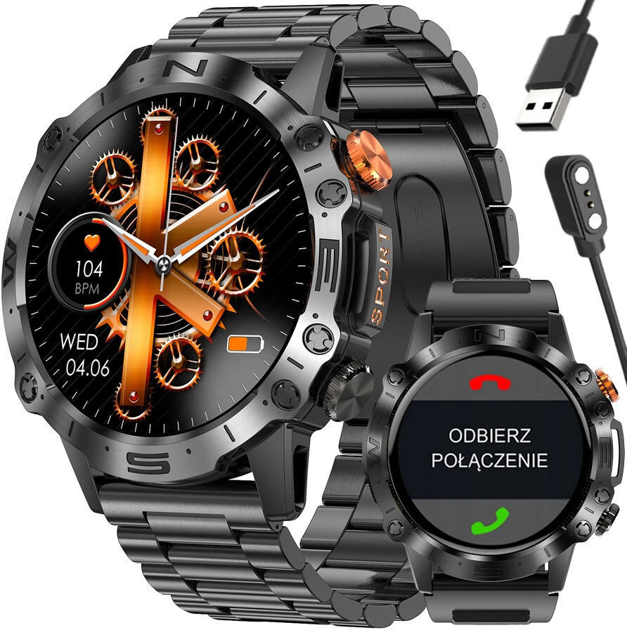 GRAVITY GT20-1 MEN'S Išmanusis laikrodis - AMOLED, ADDITIONAL BELT (sg024a)