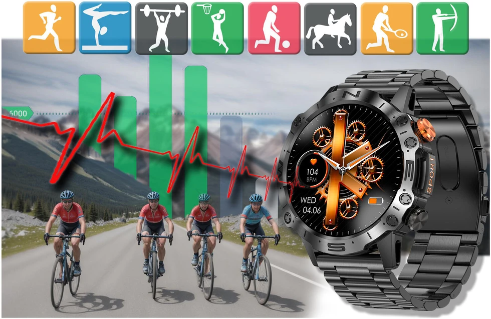 GRAVITY GT20-1 MEN'S Išmanusis laikrodis - AMOLED, ADDITIONAL BELT (sg024a)