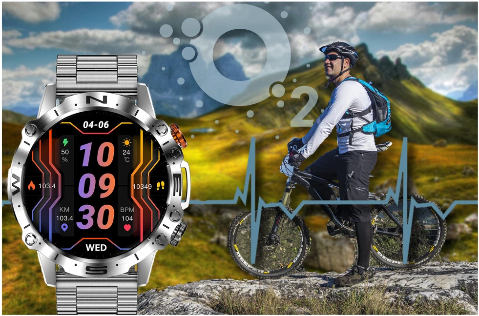Išmanusis laikrodis MĘSKI GRAVITY GT20-2 - AMOLED, DODATKOWY PASEK (sg024b)