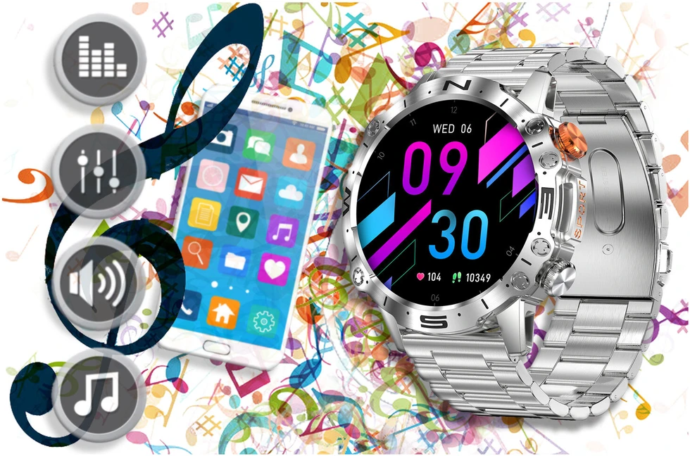 Išmanusis laikrodis MĘSKI GRAVITY GT20-2 - AMOLED, DODATKOWY PASEK (sg024b)