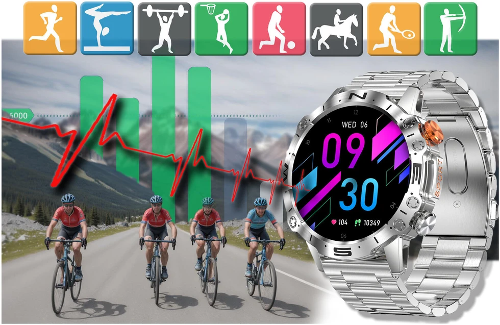 Išmanusis laikrodis MĘSKI GRAVITY GT20-2 - AMOLED, DODATKOWY PASEK (sg024b)