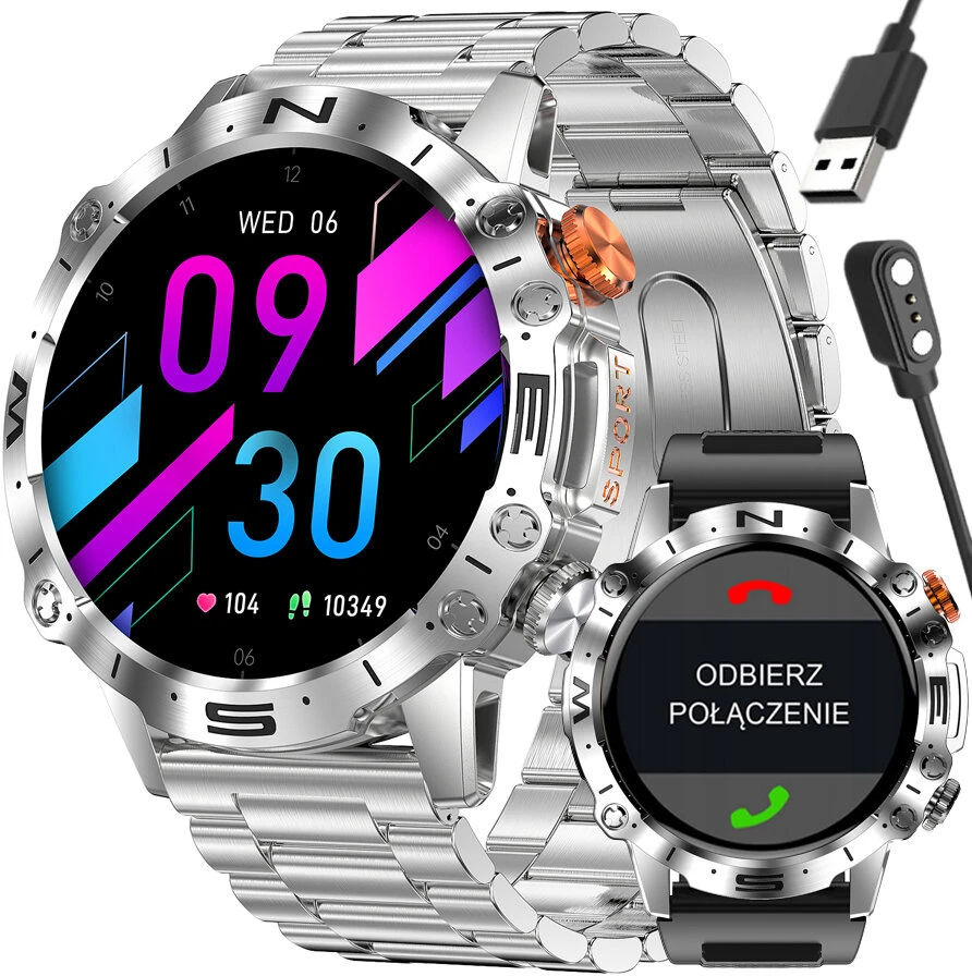 Išmanusis laikrodis MĘSKI GRAVITY GT20-2 - AMOLED, DODATKOWY PASEK (sg024b)