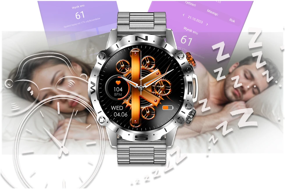 Išmanusis laikrodis MĘSKI GRAVITY GT20-2 - AMOLED, DODATKOWY PASEK (sg024b)