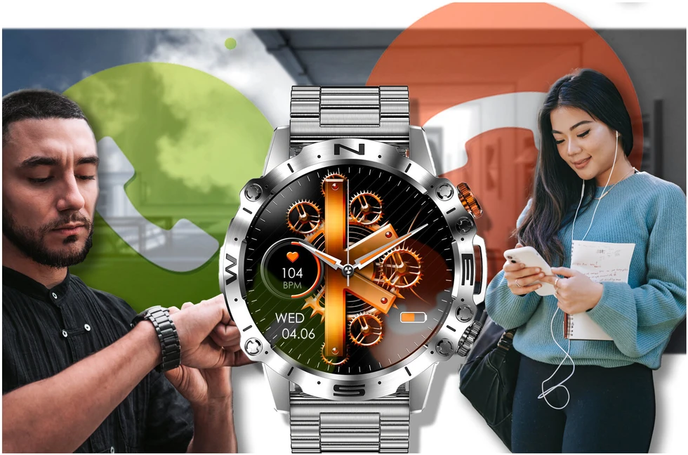 Išmanusis laikrodis MĘSKI GRAVITY GT20-2 - AMOLED, DODATKOWY PASEK (sg024b)