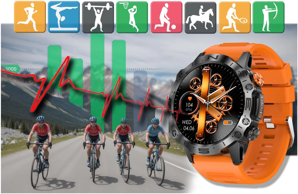 GRAVITY GT20-3 MEN'S Išmanusis laikrodis - AMOLED, ADDITIONAL BELT (sg024c)