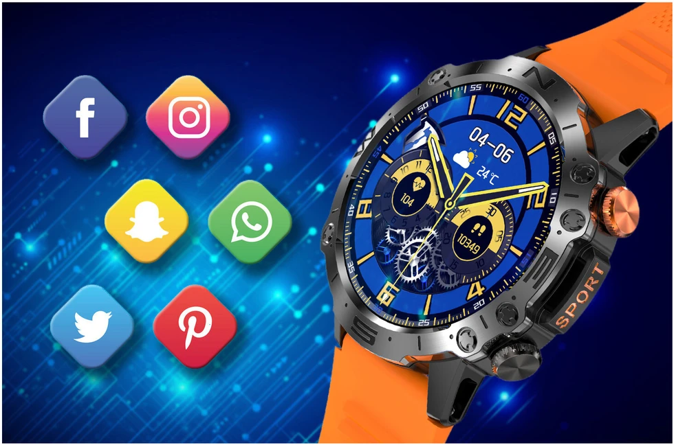 GRAVITY GT20-3 MEN'S Išmanusis laikrodis - AMOLED, ADDITIONAL BELT (sg024c)