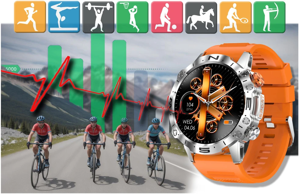GRAVITY GT20-4 MEN'S Išmanusis laikrodis - AMOLED, ADDITIONAL BELT (sg024d)