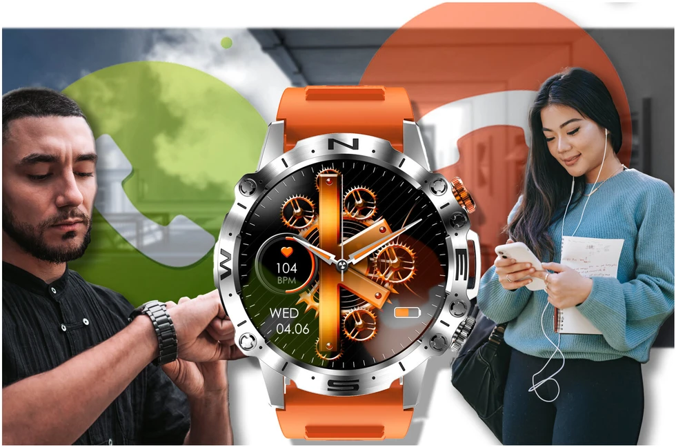 GRAVITY GT20-4 MEN'S Išmanusis laikrodis - AMOLED, ADDITIONAL BELT (sg024d)