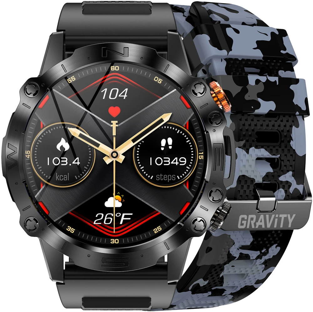 GRAVITY GT20-5 MEN S Išmanusis laikrodis - AMOLED, ADDITIONAL BELT (sg024e)