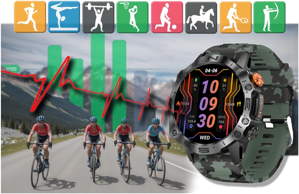GRAVITY GT20-6 MEN'S Išmanusis laikrodis - AMOLED, ADDITIONAL BELT (sg024f)