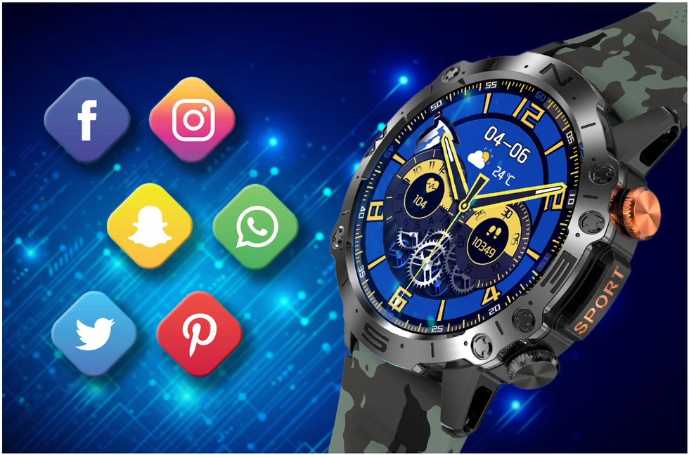 GRAVITY GT20-6 MEN'S Išmanusis laikrodis - AMOLED, ADDITIONAL BELT (sg024f)