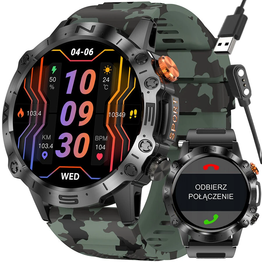 GRAVITY GT20-6 MEN'S Išmanusis laikrodis - AMOLED, ADDITIONAL BELT (sg024f)