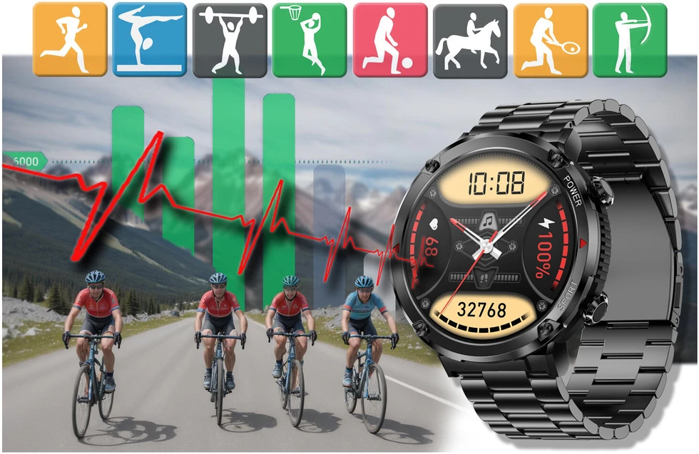 GRAVITY GT21-1 VYRIŠKAS Išmanusis laikrodis - BLUETOOTH CALL, PAPILDOMAS DIRŽAS (sg025a)
