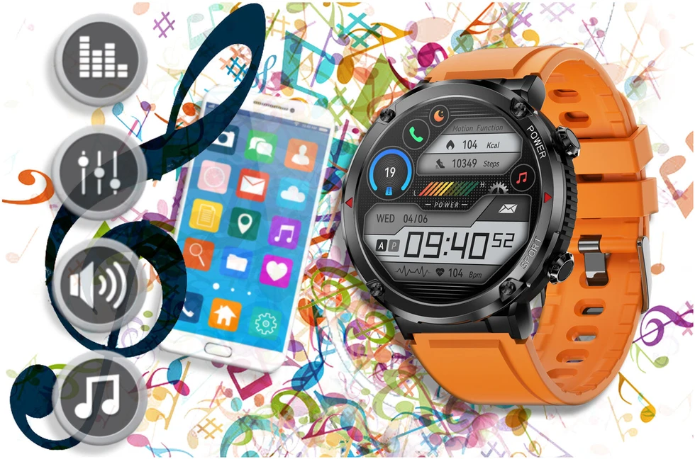 Išmanusis laikrodis MĘSKI GRAVITY GT21-2 - BLUETOOTH CALL, DODATKOWY PASEK (sg025b)