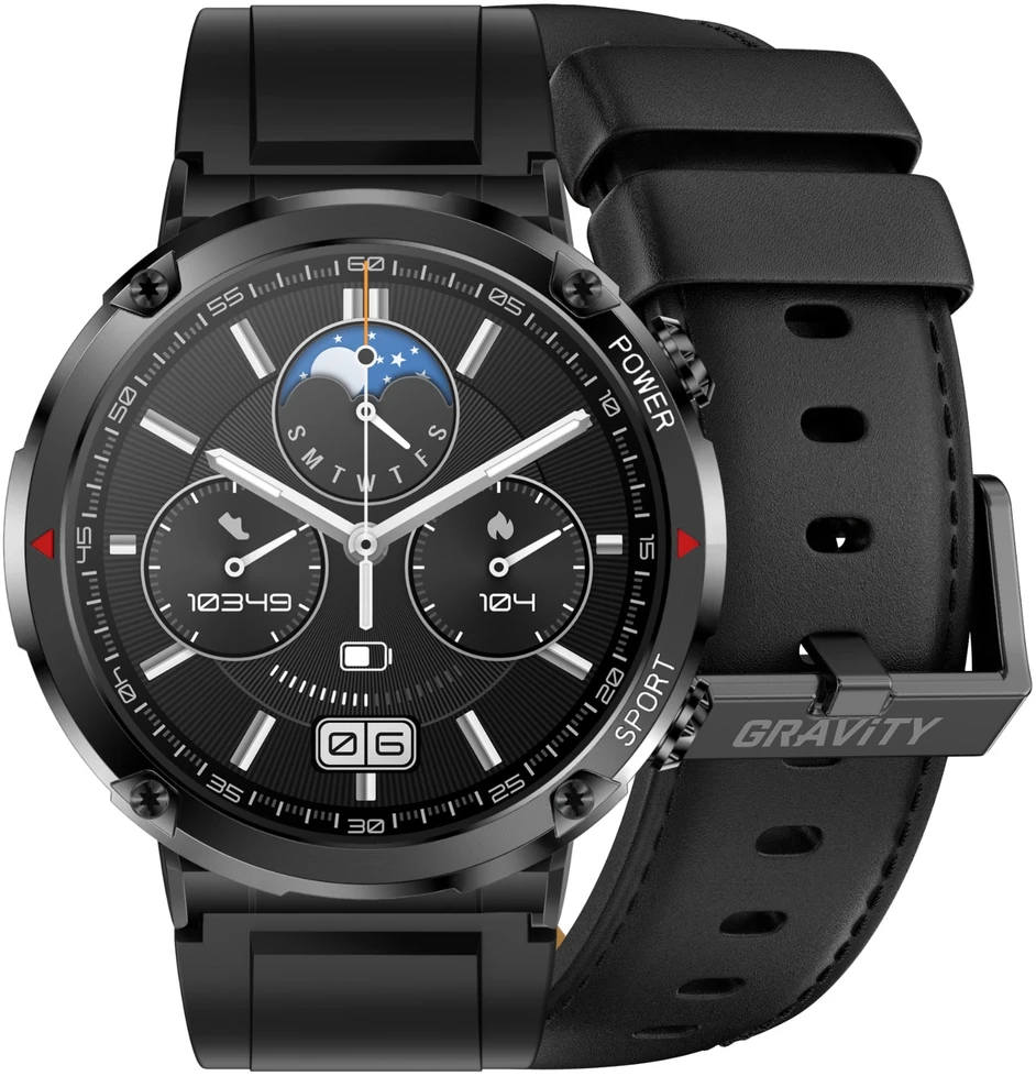 Išmanusis laikrodis MĘSKI GRAVITY GT21-3 - BLUETOOTH CALL, DODATKOWY PASEK (sg025c)