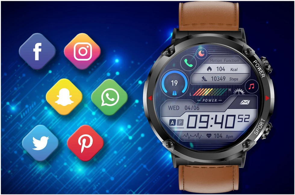 GRAVITY GT21-4 MEN S Išmanusis laikrodis - BLUETOOTH CALL, ADJUSTABLE BELT (sg025d)