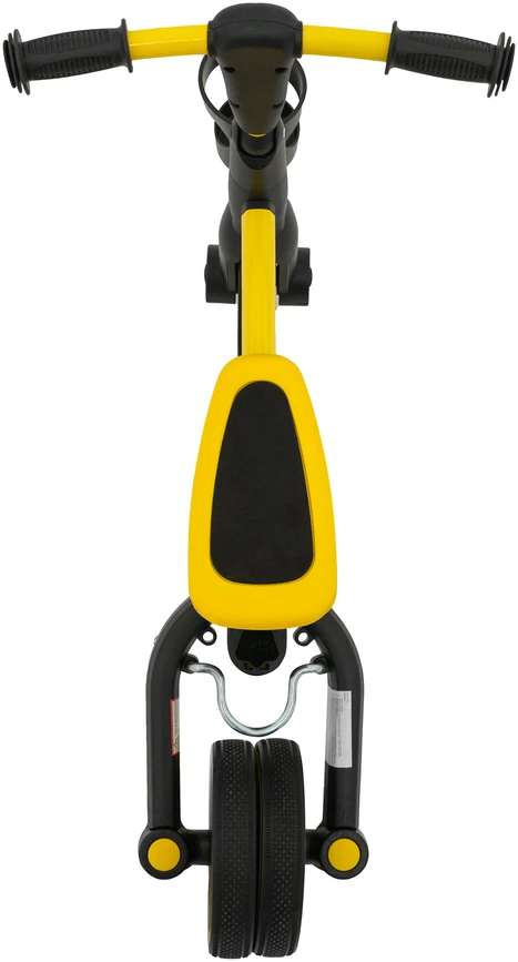Stumiamas triratukas su rankene Happy Bike 3in1 Sportrike geltonos spalvos