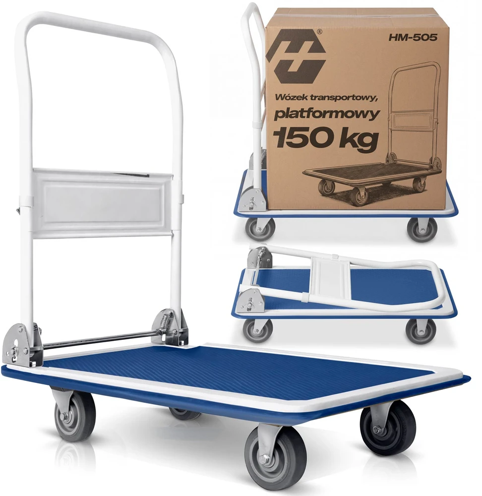 Humberg Baltai mėlynas rankinis transportavimo vežimėlis HM-505