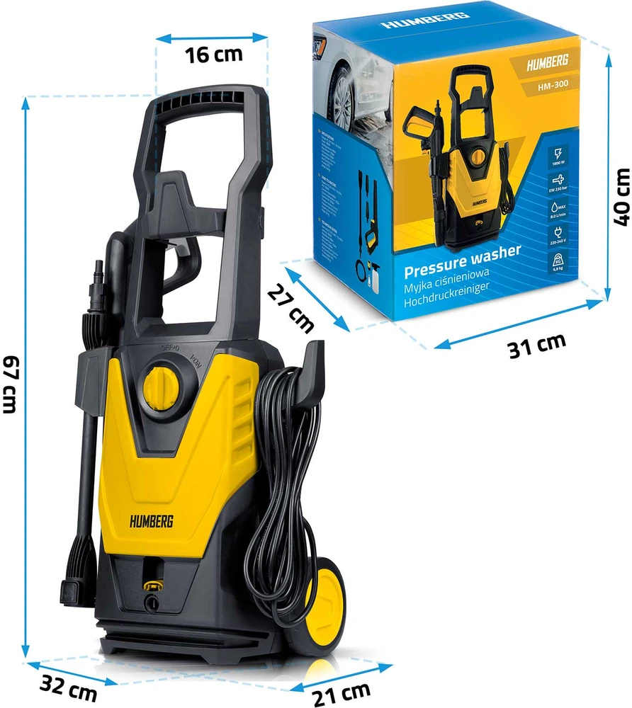 Humberg HM-300 aukšto slėgio plovykla 1800 W