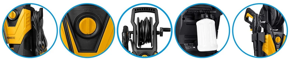Humberg HM-300 aukšto slėgio plovykla su žarna, 1800 W