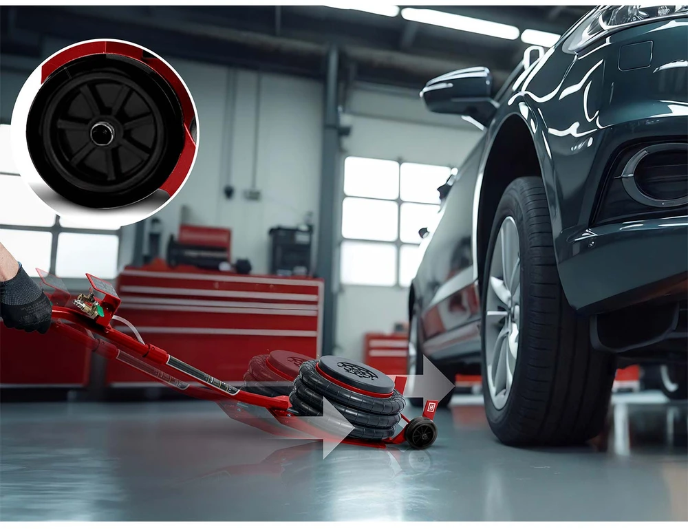 Humberg Pneumatinis automobilinis keltuvas, 3.5 tonos keliamosios galios, didelio našumo grindų keltuvas automobiliams, sunkvežimiams ir visureigiams, hidraulinis keltuvas garažui ir pagalbai kelyje