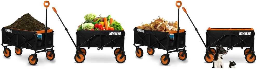 Humberg HM-513 sulankstomas 100 l transportavimo vežimėlis