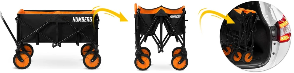 Humberg HM-513 sulankstomas 100 l transportavimo vežimėlis