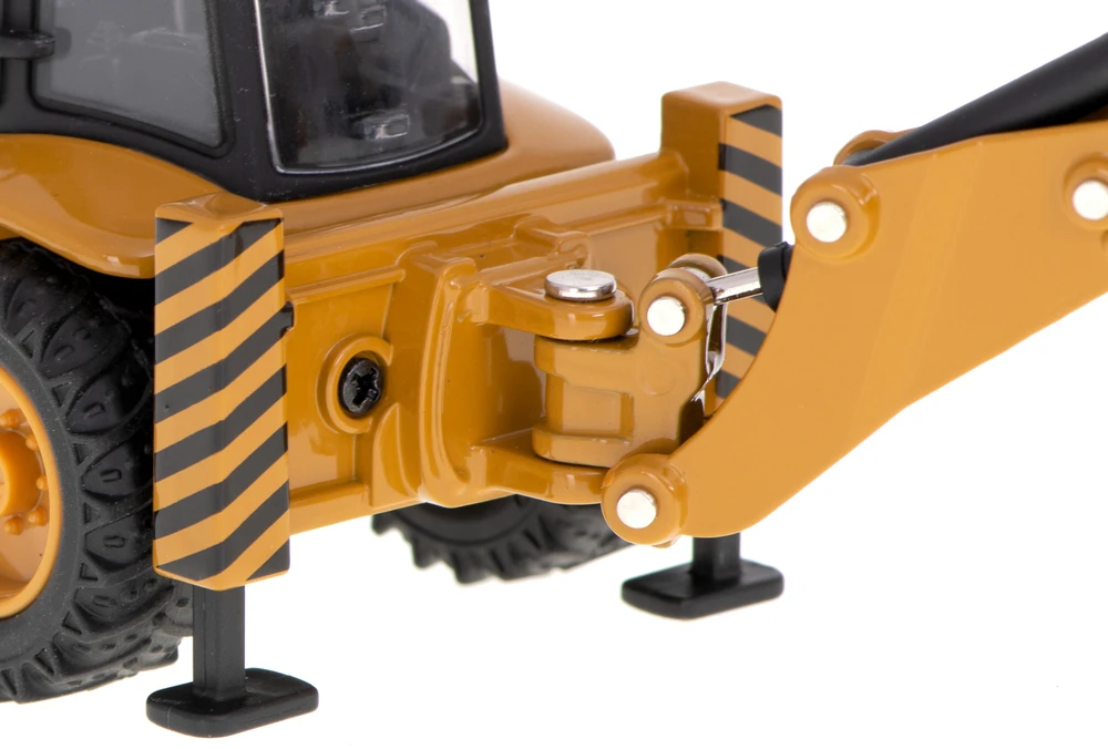 Ikonka Ekskavatorius-krautuvas buldozeris su kaušu Metalinis liejimo modelis H-toys 1704 1:50