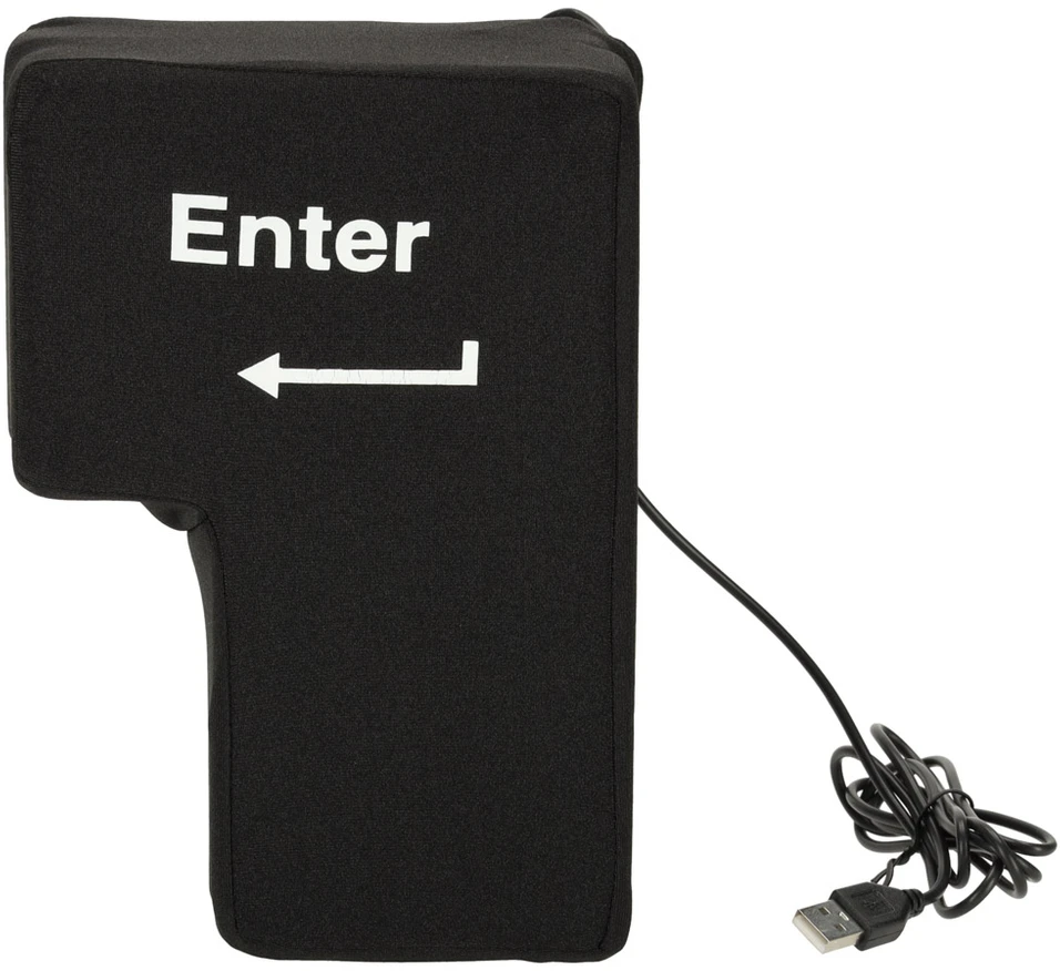 Ikonka ENTER klavišas didelė antistresinė USB pagalvėlė