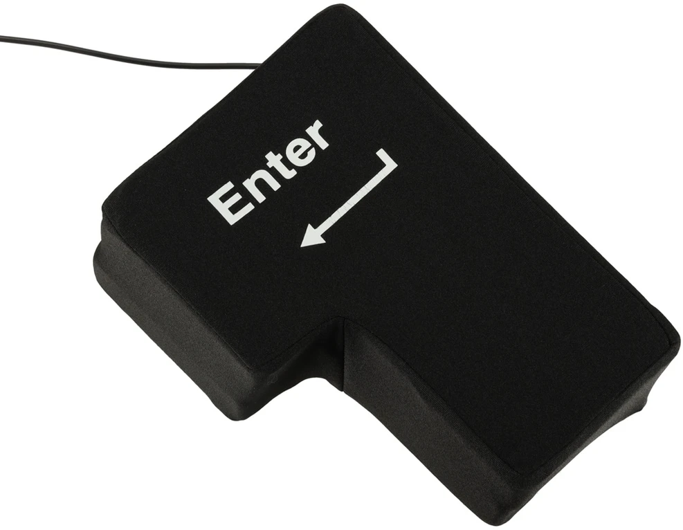 Ikonka ENTER klavišas didelė antistresinė USB pagalvėlė