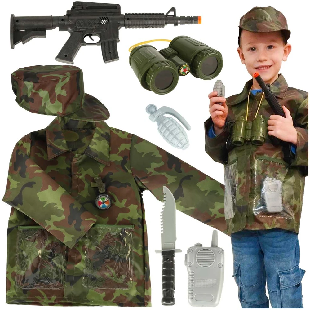 Ikonka Kareivio karnavalinio kostiumo rinkinys 3-8 m.