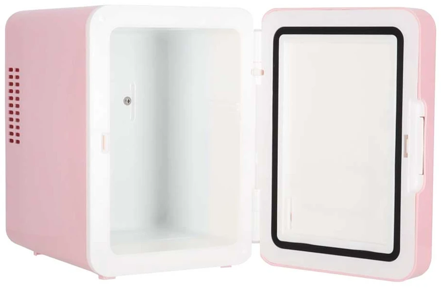 Ikonka Elektrinis mini šaldytuvas 4L, rožinė