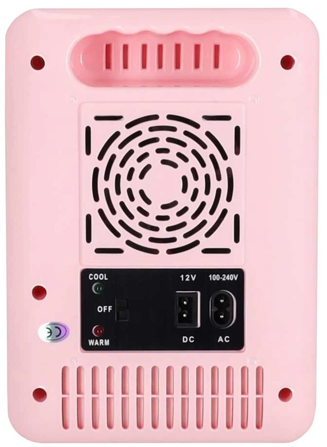 Ikonka Elektrinis mini šaldytuvas 4L, rožinė