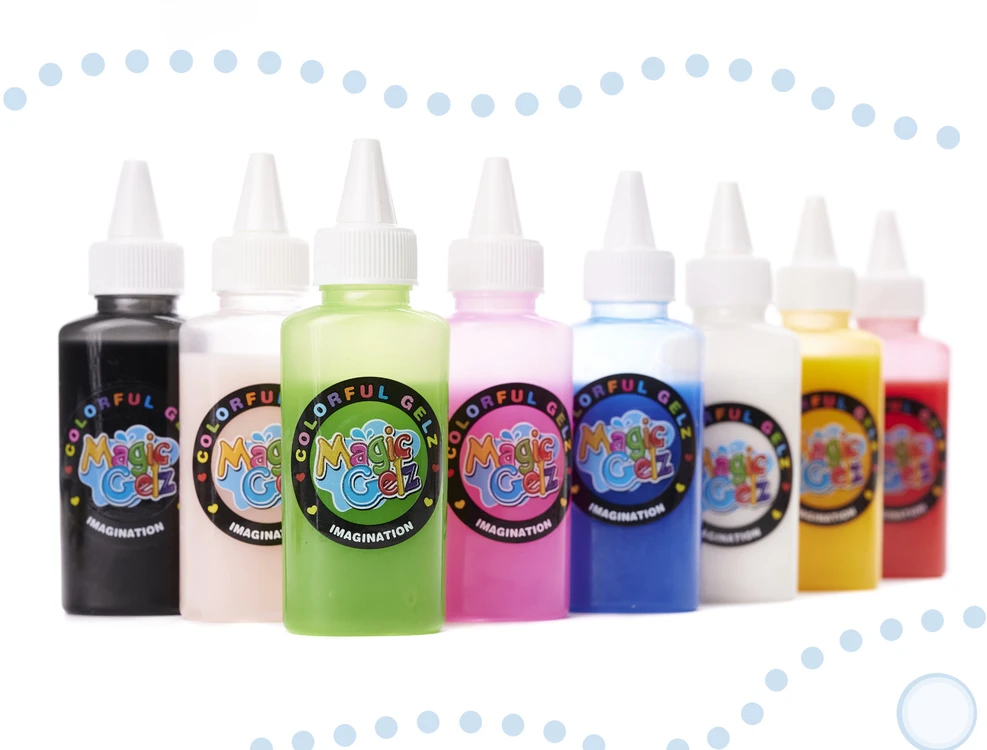 Ikonka Klej crystal glue slime 3D komplektas 26el.