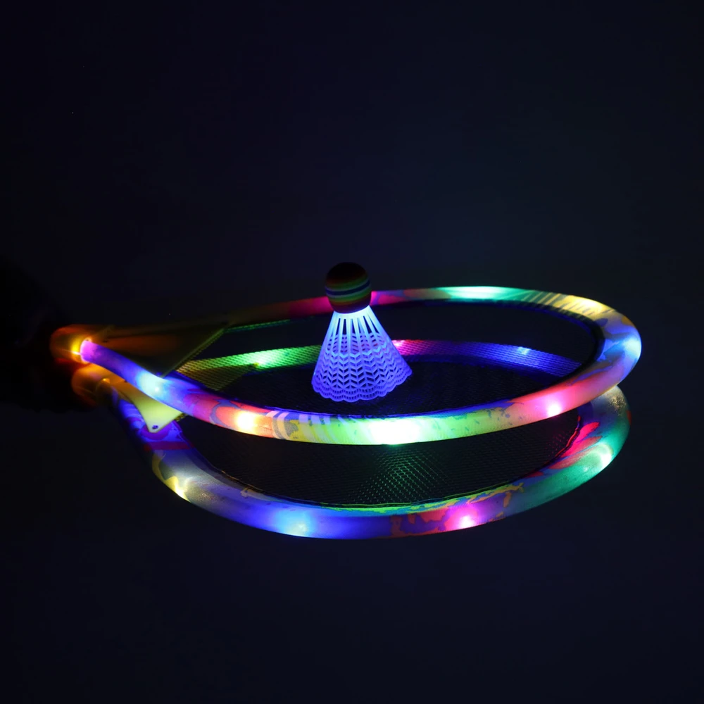 KIK LED šviečiančios teniso raketės + smiginis