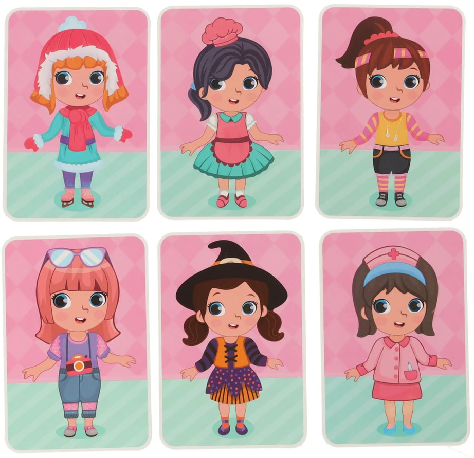 Ikonka Magnetinė dėlionė Dress up lėlė 51el.