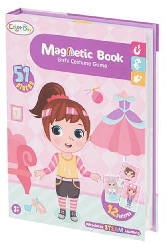 Ikonka Magnetinė dėlionė Dress up lėlė 51el.